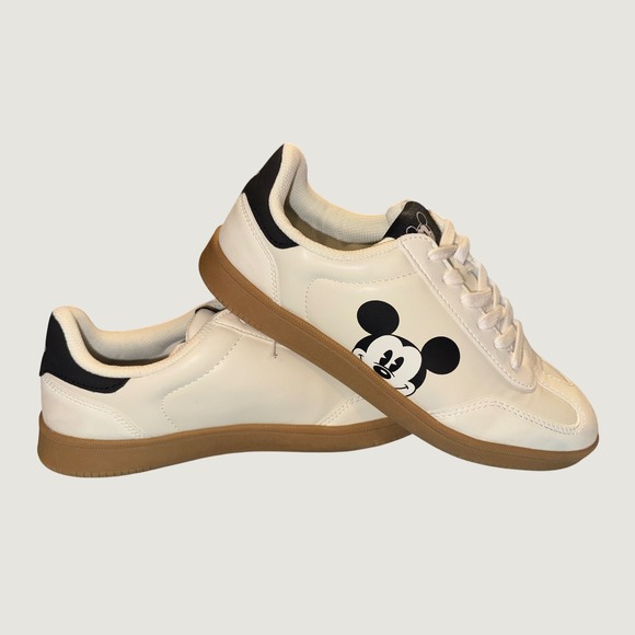 Disney Shoes - Disney Mickey Mouse Ladies Character Sneaker White Gum Sole Shoes Size 10 NEW